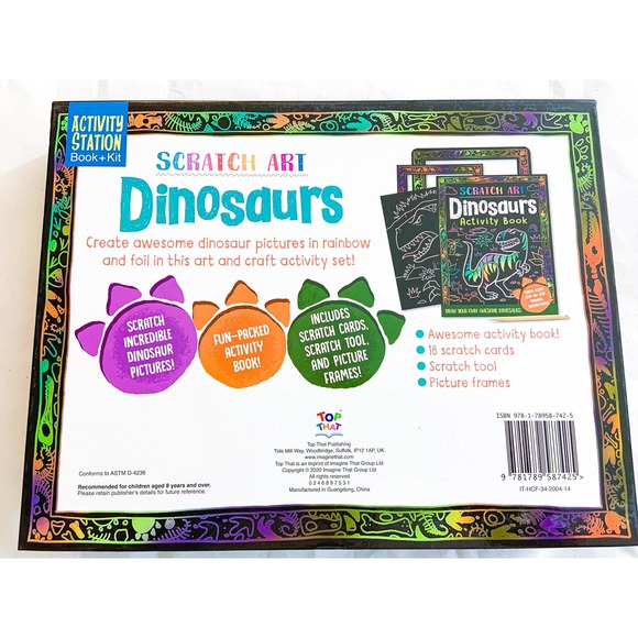 Scratch Art Dinosaurs Activity Station - Kit and Activity Book - Picture 2 of 3